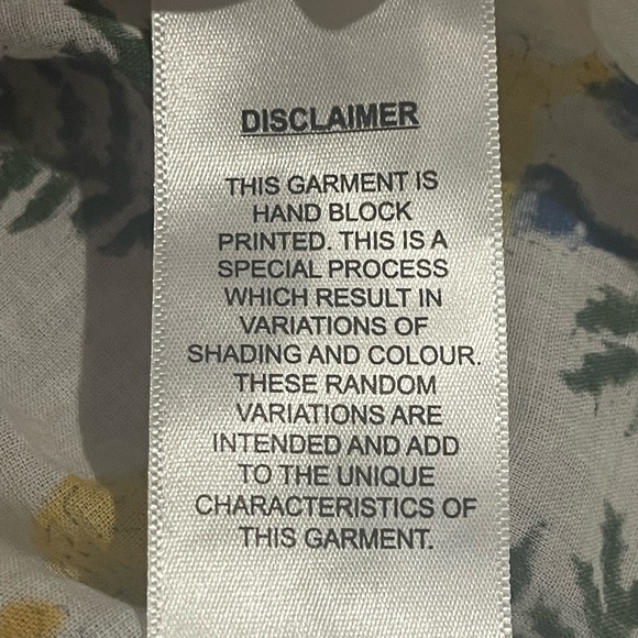 Emerson Fry Lucy White & Yellow Floral Blouse, Bracelet Length Sleeves, Sz. S - Picture 7 of 16